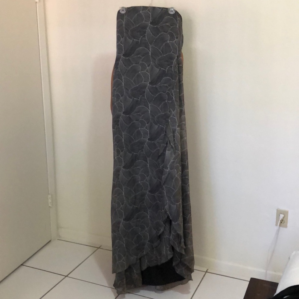 Abstract flower long dress